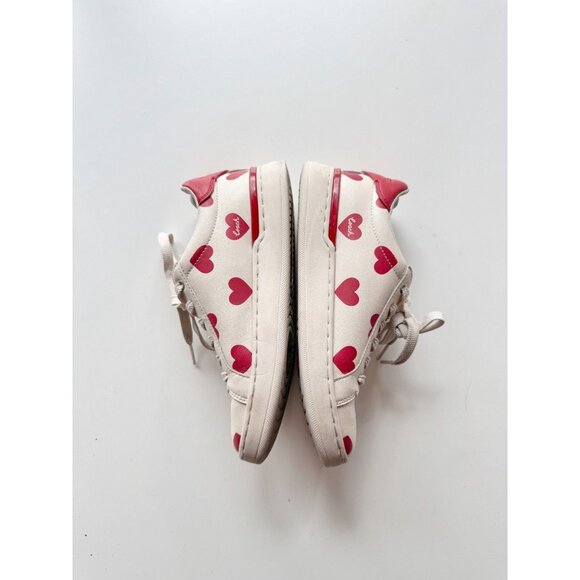 COACH Lowline Red Valentine's Day Heart Print Leather Low Top Sneakers, Size 5.5 - Picture 12 of 16